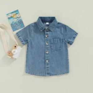 Short Sleeve Denim Shirt