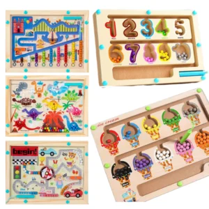 Magnetic Color Sorting Maze Number Maze