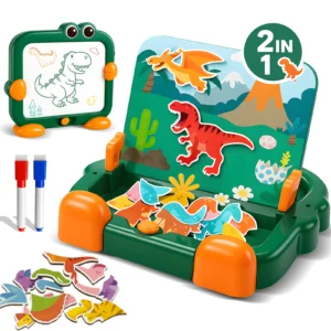 Dinosaur Magnetic Puzzle Board and Drawing Board